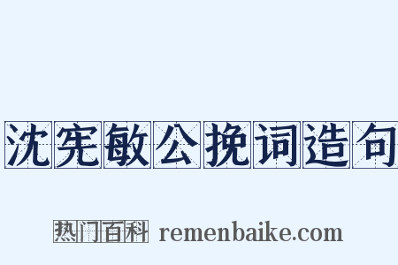 沈宪敏公挽词造句是什么意思的图片